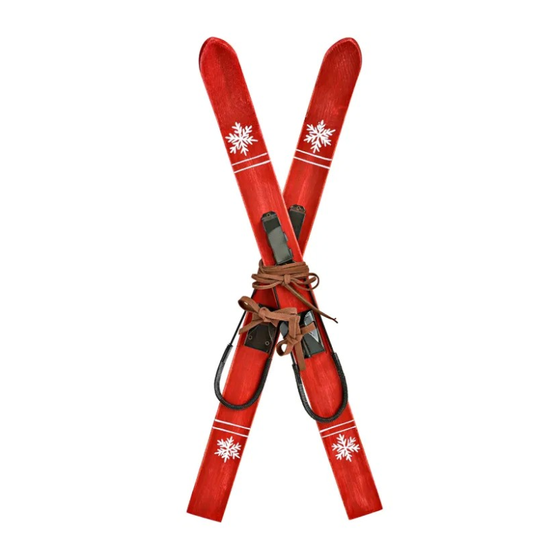 PAIRE DE SKIS ROUGE 25X57X7CM PAIRE DE SKIS ROUGE 25X57X7CM
