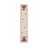 CHEMIN DE TABLE EN TISSUS DECOR SAPIN BEIGE ET ROUGE 183X33CM