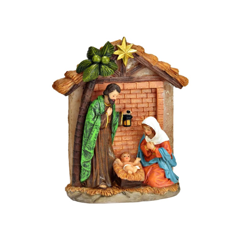 FACADE SCENE DE CRECHE 11X14X14CM FACADE SCENE DE CRECHE 11X14X14CM