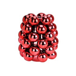 VASE BOULE DE NOEL ROUGE 14X17X14CM