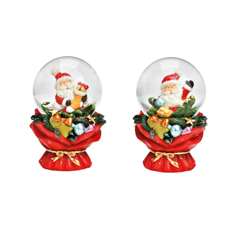 BOULE DE NEIGE AVEC PERE NOEL SUR VASE BOULE DE NEIGE AVEC PERE NOEL SUR VASE