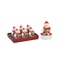 BOUGIE CHAUFFE PLAT BONHOMME DE NEIGE DEBOUT
