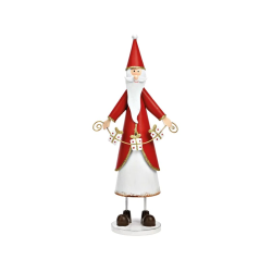 PERE NOEL AVEC CADEAU EN METAL 12X26X7 CM