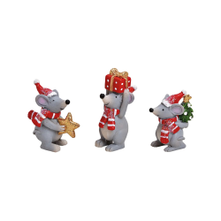 SOURIS DE NOEL 3X6X6 CM 1 PIECE