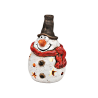 BONHOMME DE NEIGE EN GR7S POUR BOUGIE CHAUFFE PLAT 11X16X9 CM