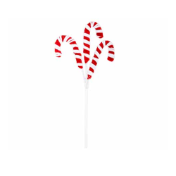 PIC CANDY CANE ROUGE & BLANC 21X2XH44CM