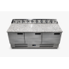Table pizza 3 portes GN 1/1 dessus granit livré avec 9 bacs GN 1/6