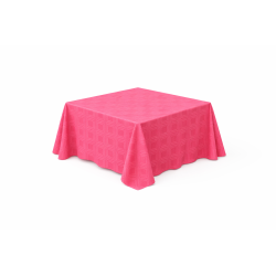 Nappe carrée damassé 230 x 230 cm Framboise
