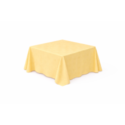 Nappe carrée damassé 230 x 230 cm Jaune Paille