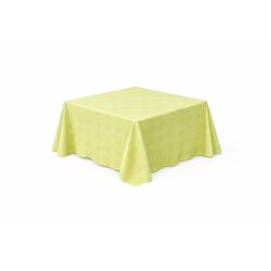Nappe carrée damassé 230 x 230 cm Vert Tilleul