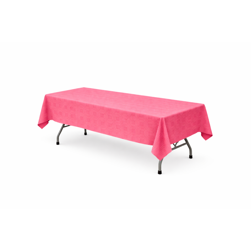 Nappe rectangulaire damassé 230 x 140 cm Framboise