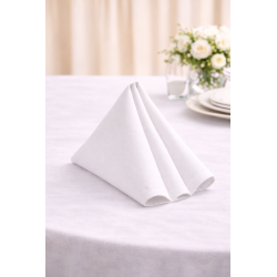 Serviette de table 50 x 50 cm Blanc