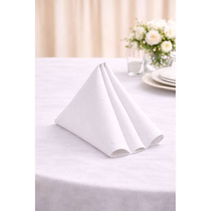 Serviette de table 50 x 50 cm Blanc