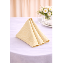 Serviette de table damassé 45 x 45 cm Jaune Paille