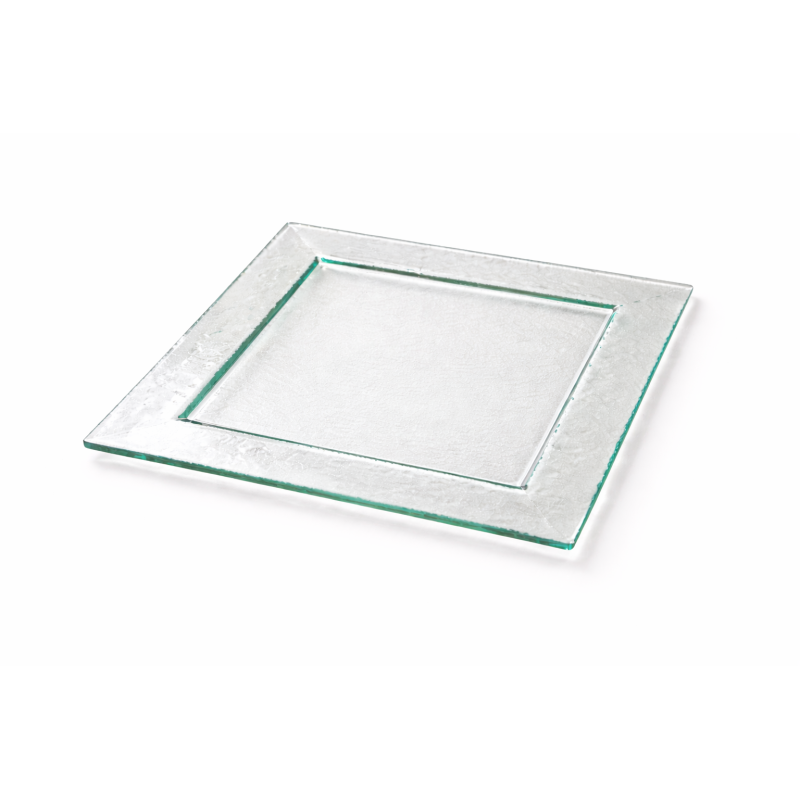 Assiette carrée Glass'line 31 x 31 cm