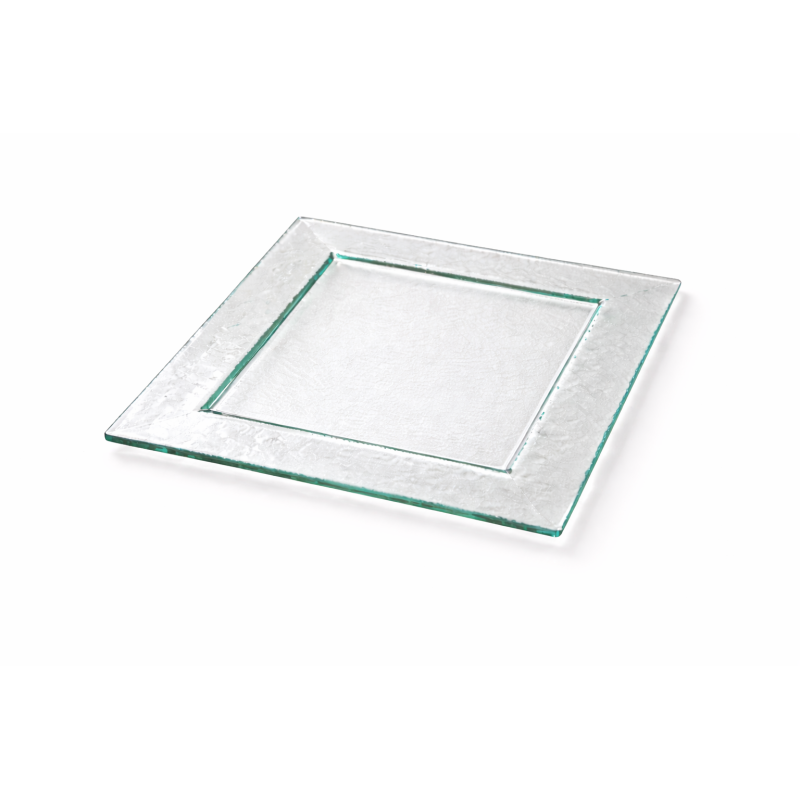 Assiette carrée Glass'line 28 X 28 cm