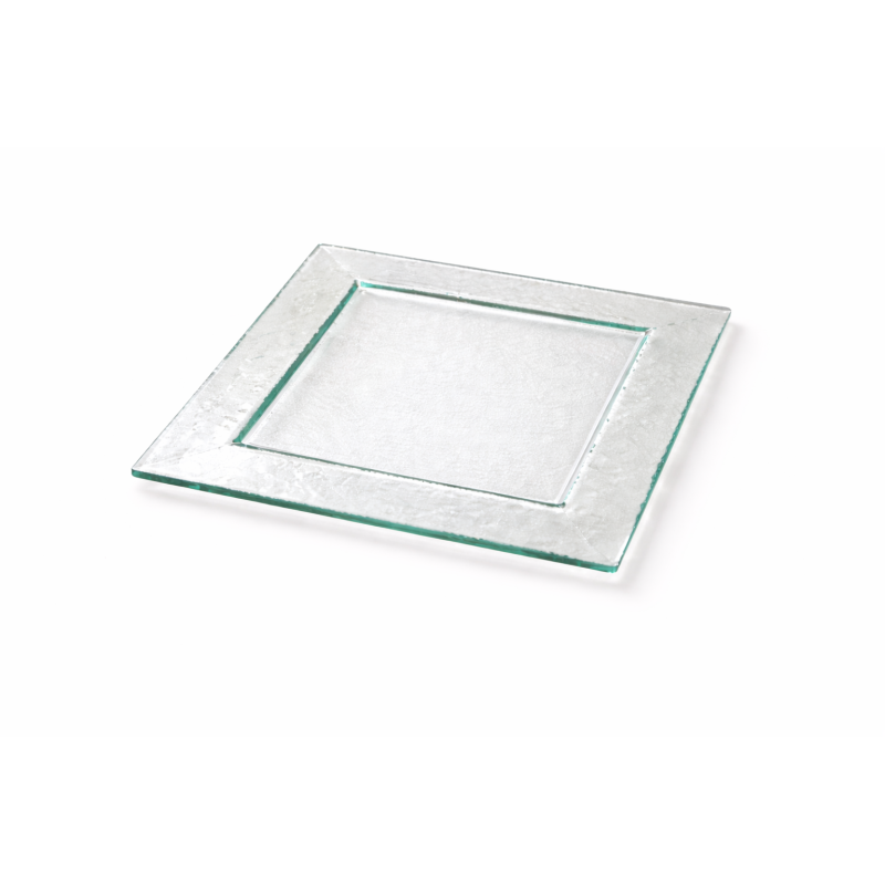 Assiette carrée Glass'line 25 X 25 cm