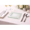 Assiette carrée Glass'line 21 x 21 cm
