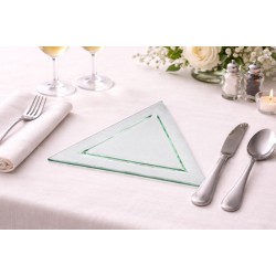 Assiette triangulaire Glass'line 28 cm