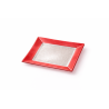 Assiette carrée Mix'Up Framboise 20 x 20 cm