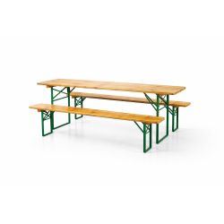 Kit brasserie 60 x 220 cm (table + 2 bancs)