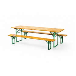 Kit brasserie 70 x 220 cm (table + 2 bancs)