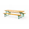 Kit brasserie 70 x 220 cm (table + 2 bancs)