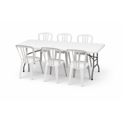 Kit Banquet (table + 6 chaises Bistrot)